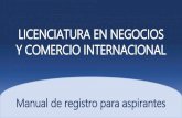 LICENCIATURA EN NEGOCIOS Y COMERCIO INTERNACIONAL...Comercio Internacional 6 de noviembre 12:00 a 14:00 hrs. A-L Virtual Negocios y Comercio Internacional 6 de noviembre 16:00 a 18:00