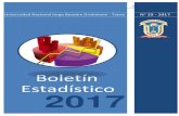 Boletín Estadístico 2017 - UNJBG · 2018. 4. 22. · Boletín Estadístico de la UNJBG N° 29 - 2017 Página 4 PRESENTACIÓN l “Boletín Estadístico Nº 29-2017” de la Universidad