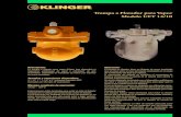 Trampa a Flotador para Vapor Modelo UFT 14/10 para Vapor/KLING… · La trampa a ˜otador para vapor Klinger trae disponible el dispositivo antibloqueo de vapor y eliminador de aire