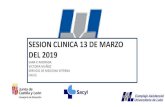 SESION CLINICA 13 DE MARZO DEL 2019 - WordPress.com · 2019. 3. 17. · Puede localizarse en región cervicofacial, en torácica: neumonía cavitada con posible desarrollo de empiema