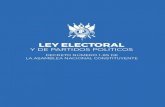 LEY ELECTORAL · 2020. 9. 17. · extranjero se emitirá en la misma fecha que se fije para las elecciones en Guatemala. En todo caso, el reglamento específico que emitirá el Tribunal