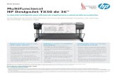 Multifuncional HP DesignJet T830 de 36” - INDI...de tinta HP de color de 40, 130 o 300 ml, y negro de 69 o 300 ml de HP DesignJet • Obtenga la calidad HP DesignJet en formatos