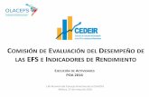 Comisión de Evaluación del Desempeño e Indicadores de ... · CAPACITACIÓN EN MMD EFS • Curso Básico MMD EFS Programado para el mes de agosto de 2016. • Capacitación de Capacitadores