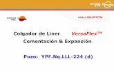 Cementación & Expansión Pozo: YPF.Nq.LLL-224 (d) NqN...Antecedentes de Operaciones Fallidas en LLL Pozo LLL-322 (d) : • Luego de cementar, el Setting Tool no liberó en forma normal.