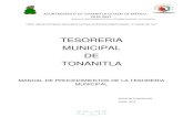 TESORERIA MUNICIPAL DE TONANITLA...DIAGRAMA DE FLUJO 102 FORMATOS 103-110 AYUNTAMIENTO DE TONANITLA ESTADO DE MÉXICO 2019-2021 MANUAL DE PROCEDIMIENTOS DE LA TESORERIA MUNICIPAL DE