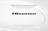 Manual de Instrucciones - HISENSESecure Site hisense.com.ar/manuales/Manual-HISENSE-Aire-HIS... · 2020. 10. 20. · Modelos: HIS26WCL4, HIS34WCL4, HIS54WCL4, HIS64WCL4. Manual de