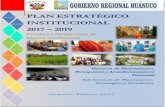 2017 - …  · Web viewEl Plan Estratégico Institucional del Gobierno Regional de Huánuco es un documento estratégico orientador de mediano plazo para la gestión de la institución,