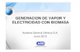 GENERACION DE VAPOR Y ELECTRICIDAD CON BIOMASA agd biomasa20… · Chimenea Economizador Calentadores de aire Descarga de ceniza de grilla Descarga de ceniza de filtro Ventilador