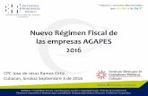 Nuevo Régimen Fiscal de las empresas AGAPES 2016contadoresculiacan.mx/images/2016/DiplomadoImpuest... · Los pagos provisionales serán mensuales por regla general, pudiendo ser