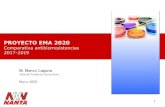 PROYECTO EMA 2020...Jefe de Producto Cunicultura Marzo 2020 2 Antecedentes. Proyecto EMA: fundamento muestreo resultados conclusiones Comparativa 3 European Surveillance of Veterinary