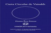 Carta Circular de Vaisakh...Carta Nº 3 • Ciclo 31 • 21 de junio al 22 de julio del 2017 &DUWD&LUFXODUGH9DLVDNK1 &LFOR &$1&(5 2017 akataa 2 May the Light in me be the light before