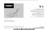 Manual del operario de la Laveuse de sol...Manual de Operação da Lavadora de pisos PT フロアスクラバー オペレーターマニュアル JP T1 *9003705* 9003705 Rev. 00 (03-2008)