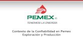 Contexto de la Confiabilidad en Pemex Exploración y Producción€¦ · Ingenieros de campo Cabos y sobrestantes Maniobras Soldador Especialistas Tuberos Especialistas Seguridad
