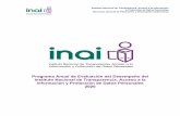 Programa Anual de Evaluación del Desempeño del Instituto ... · Por lo anterior, el INAI a través de la DGPDI presenta el PAE del ejercicio 2020. 1 Publicados por le Pleno del