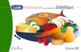 Guide d’alimentation pour la personne diabétique · 2020. 2. 14. · Les aliments d’un même groupe sont interchangeables, en respectant les portions indiquées. À l’occasion,