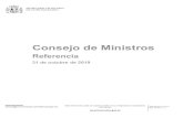 Consejo de Ministros - Hispanidad€¦ · operadores de piensos, ... ACUERDO por el que se autoriza la celebración del contrato para el suministro de baterías para sistemas de alimentación