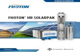 FHOTON HR SOLARPAK - Movergy...Fhoton SolarPAK Controlador solar Fhoton Bomba solar (NTP) Motor Modelo SolarPAK N.º de pedido Modelo de dispositivo N.º de parte GPM (EE. UU.) Bomba