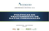 POLITICAS DE TRATAMIENTO DE DATOS PERSONALES ......Tratamiento de datos personales, dentro de los cuales se encuentra el de adoptar un manual interno de Políticas y procedimientos