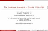 Anales de Ingenier´ıa in Bogota: 1887-1894´ · Asdrubal Moreno Mosquera(1)´ (1) Universidad Distrital Francisco Jos´e de Caldas, Bogot a-Colombia´ Facultad Tecnologica´ (2)