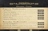 Inicio - Restaurante Turistico LA HERENCIA - Arequipa : … · 2020. 11. 4. · Combinación de sarzas: senca, patas de cordero y tolinas. Queso Frito: Crocantes trozos de queso acompañados