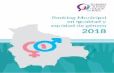 Ranking Municipal en Igualdad y Equidad de Género, 2018...la igualdad y equidad de género que presentan los presupuestos ejecutados de los 339 Gobiernos Autónomos Municipales del