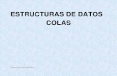 ESTRUCTURAS DE DATOS COLAS · 2020. 8. 17. · • Escribir en pseudocódigo las operaciones de los ejemplos 2, 3 y 4 (transparencias 14, 15 y 16). • Escribir en pseudocódigo la
