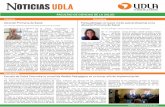OTICIAS UDLA - Universidad de las Américas€¦ · para pacientes postrados con altera-ciones en la deglución. Además de la intervención directa, han capacitado a los cuidadores