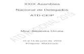 XXIX Asamblea Nacional de Delegados ATD-CEIP...- Documento de Orientación para la Protección de las Trayectorias y para la ... aprobado por la Asamblea Nacional de delegados de la