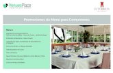 Promociones de Menú para Comuniones - Venuesplace · 2017. 4. 20. · Menú 2 Degustación de Productos Ibéricos Caña de Lomo de Bellota – Lomos de Cecina – Jamón de Jabugo