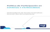 Política de Participación en EVENTOS Y PATROCINIOScomunicacionestigo.com/eticaycumplimiento/documentos/... · 2020. 1. 21. · Los Eventos y Patrocinios pueden representar un riesgo