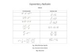 Exponentes y Radicales - Idaly Montoya Aguilar · 2019. 8. 13. · EJEMPL04 Simplificación de expresiones con exponentes Simplifique SOLUCIÓN 3 12 33 2 12 6 14 - 540 b 244 3 84