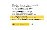 Guía de orientación en la práctica · 2014. 3. 11. · Guía de orientación en la práctica profesional de la valoración reglamentaria de la situación de dependencia: Productos