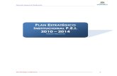 .E.I. P E LAN STRATÉGICO INSTITUCIONAL P.E.I. 2010 · 2011. 3. 15. · Direccin General de Planificacin Plan Estratgico Institucional 4 B.- Antecedentes, Objetivo General y Especficos