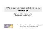 Programación en JAVA - Aragon · 2017. 12. 20. · Programación en JAVA Ejercicios de Iteración 03.- Tabla de multiplicar a petición Muestra por pantalla la tabla de multiplicar