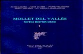 SUMARI - Mollet del Vallès · 2018. 3. 3. · SUMARI Presentaci6, Viceng Vild Introducci6 geogrefica, Iosep Gordi Origens i formaci6 del municipi de Mollet del Vallds, Pds-7 9 Ioan