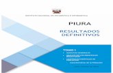 PIURA - Instituto Nacional de Estadística e Informática · 2018. 10. 25. · Piura”, que contiene relevante información y de gran utilidad para las instituciones públicas y
