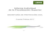 Informe Individual de la Fiscalización Superior · 2018. 10. 1. · Informe Individual de la Fiscalización Superior SECRETARÍA DE PROTECCIÓN CIVIL ... 103 5.2. Recomendaciones