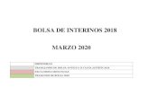 BOLSA DE INTERINOS 2018 MARZO 2020 · 2020. 12. 20. · LEÓN Tramitación Procesal y Administrativa Nº ORDEN D.N.I. APELLIDOS NOMBRE EJERC. TITULO INFORMT. ANTIGÜEDAD M. TOTALES