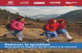 Reforzar la igualdad...Reforzar la igualdad: Guía para el regreso de las niñas a la escuela | 5 protec til as, y los sectores del agua, saneamiento e higiene (WASH, por sus siglas