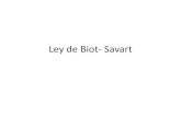 Ley de Biot- Savart€¦ · Ley de Biot-Savart. Magnitud del campo magnético en O. Campo magnético en el eje de una espira de corriente circular Considere una espira de alambre