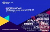 X ENTORNO MIPyME Medidas de apoyo ante la COVID-19...EMPREA DE LA REGIN identiﬁcan las prácticas de la competencia del sector informal como la restricción más importante en el