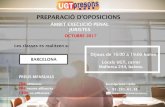 PREPARACIÓ D’OPOSICIONS - UGT Catalunya · 2017. 10. 25. · PREPARACIÓ D’OPOSICIONS ÀMBIT EXECUCIÓ PENAL JURISTES OCTUBRE 2017 Les classes es realitzen a: BARCELONA Dijous