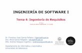 INGENIERÍA DE SOFTWARE I · 2020. 2. 27. · Universidad de Salamanca – Dpto. de Informática y Automática Ingeniería de Software I Ingeniería de Requisitos 2 Resumen Resumen
