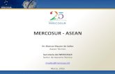 MERCOSUR - ASEAN11 Singapur 0,912 31 Brunei Darussalam 0,856 40 Argentina 0,836 52 Uruguay 0,793 62 Malasia 0,779 71 Venezuela 0,762 75 Brasil 0,755 93 Tailandia 0,726 110 Indonesia