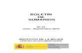 BOLETÍN DE SUMARIOS - Inmujer...INDICE DE REVISTAS ANDAINA N. 1 (2012) CUADERNOS DE PEDAGOGÍA Nos. 425, 426 y 427 (2012) DIÁLOGOS N. 88 (2012) DONES N. 42 (2012) DUODA N. 42 (2012)