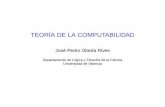 TEORÍA DE LA COMPUTABILIDADmural.uv.es/serlumo/9.pdf · 2007. 1. 12. · El concepto de reducibilidad se ha formulado de diferentes formas Procedimiento general 1. Se deﬁne A ≤r