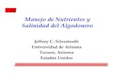 Manejo de Nutrientes y Salinidad del Algodonero · 2003. 11. 22. · Manejo de la Fertilidad del Suelo/Nutrición de Plantas-Algodonero Arizona. • La mayoria de los suelos en Arizona