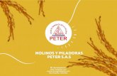 MOLINOS Y PILADORAS PETER S.A...HARINA DE 7 GRANOS (maíz, arroz, avena, trigo, quinua, cebada y lenteja). En presentaciones de 70g, 250g, 500g Bultos desde 25 Kg hasta 50Kg Ideales