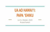PAPA ʻEHIKU UA AO HAWAIʻI: #uaaohawaii Lā 4 o Malaki, 2020 › hshk › wp-content › uploads › ...Hakalama! maka poʻo wāwae manamana wāwae kuli kuʻekuʻe lima manamana lima