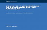 COVID-19 Y LA LIBERTAD DE EXPRESIÓN EN LAS AMÉRICAS · humanos, conclusiones de la discusión online “Voces en la Pandemia: Covid-19 y libertad de expresión en las Américas